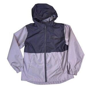 Eddie Bauer Youth Girls Hooded Jacket Size Medium 10/12 Double‎ Zip